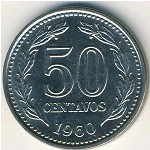 Argentina, 50 centavos, 1957–1961
