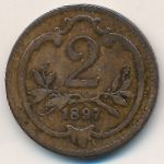 Austria, 2 heller, 1897