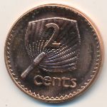 Fiji, 2 cents, 1990