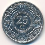 Antilles, 25 cents, 1990