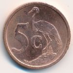 South Africa, 5 cents, 2002