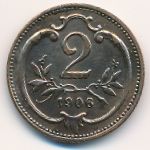 Austria, 2 heller, 1906