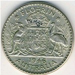 Австралия, 1 флорин (1946–1947 г.)