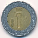 Мексика, 1 песо (2000 г.)