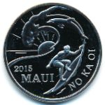 Hawaiian Islands., 2 dollars, 2015