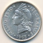 Dominican Republic, 1/2 peso, 1963