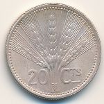 Uruguay, 20 centesimos, 1954