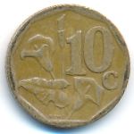 South Africa, 10 cents, 1996–2000