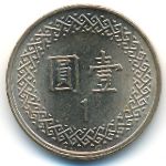 Taiwan, 1 yuan, 1981–2012