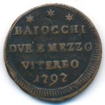 Папская область-Витербо, 2-1/2 байоччо (1797–1798 г.)