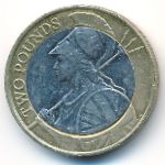 Великобритания, 2 фунта (2015–2019 г.)
