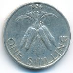 Malawi, 1 shilling, 1964–1968