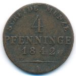 Prussia, 4 pfenning, 1841–1842