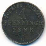 Prussia, 4 pfenning, 1861–1871