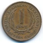 Восточные Карибы, 1 цент (1957 г.)