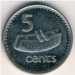 Фиджи, 5 центов (1986–1987 г.)
