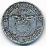 Colombia, 50 centavos, 1914–1933