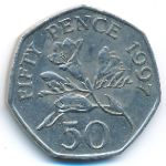 Guernsey, 50 pence, 1997