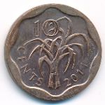 Свазиленд, 10 центов (2011 г.)