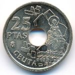 Spain, 25 pesetas, 1998