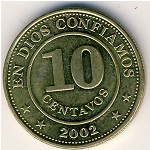 Nicaragua, 10 centavos, 2002