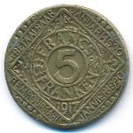 Гент, 5 франков (1917 г.)