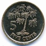 Seychelles, 5 cents, 2012