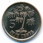 Seychelles, 5 cents, 2012