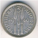 Южная Родезия, 3 пенса (1939–1942 г.)
