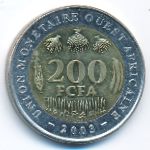 West African States, 200 francs, 2003–2010
