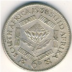 ЮАР, 6 пенсов (1937–1947 г.)