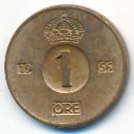 Sweden, 1 ore, 1956