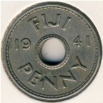 Фиджи, 1 пенни (1937–1945 г.)
