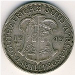 South Africa, 2 shillings, 1948–1950