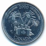Canada, 25 cents, 2000