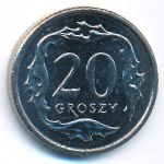 Poland, 20 groszy, 1990–2016