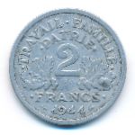 France, 2 francs, 1943–1944
