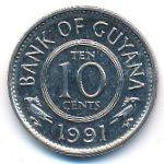 Guyana, 10 cents, 1973–1991