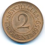 Сейшелы, 2 цента (1959–1969 г.)