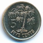 Seychelles, 5 cents, 2012