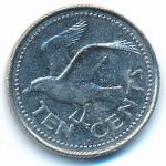 Barbados, 10 cents, 2001