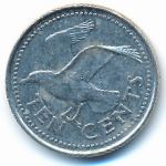 Barbados, 10 cents, 2005