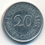 Маврикий, 20 центов (2012 г.)