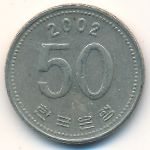 South Korea, 50 won, 2002