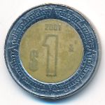 Мексика, 1 песо (2001 г.)