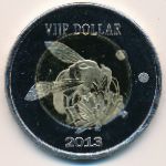 Остров Святого Евстафия., 5 долларов (2013 г.)