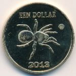 Остров Святого Евстафия., 1 доллар (2013 г.)
