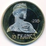 Сен-Бартельми., 10 франков (2015 г.)
