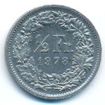 Switzerland, 1/2 franc, 1968–1981