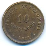 Колумбия, 10 сентаво (1901 г.)